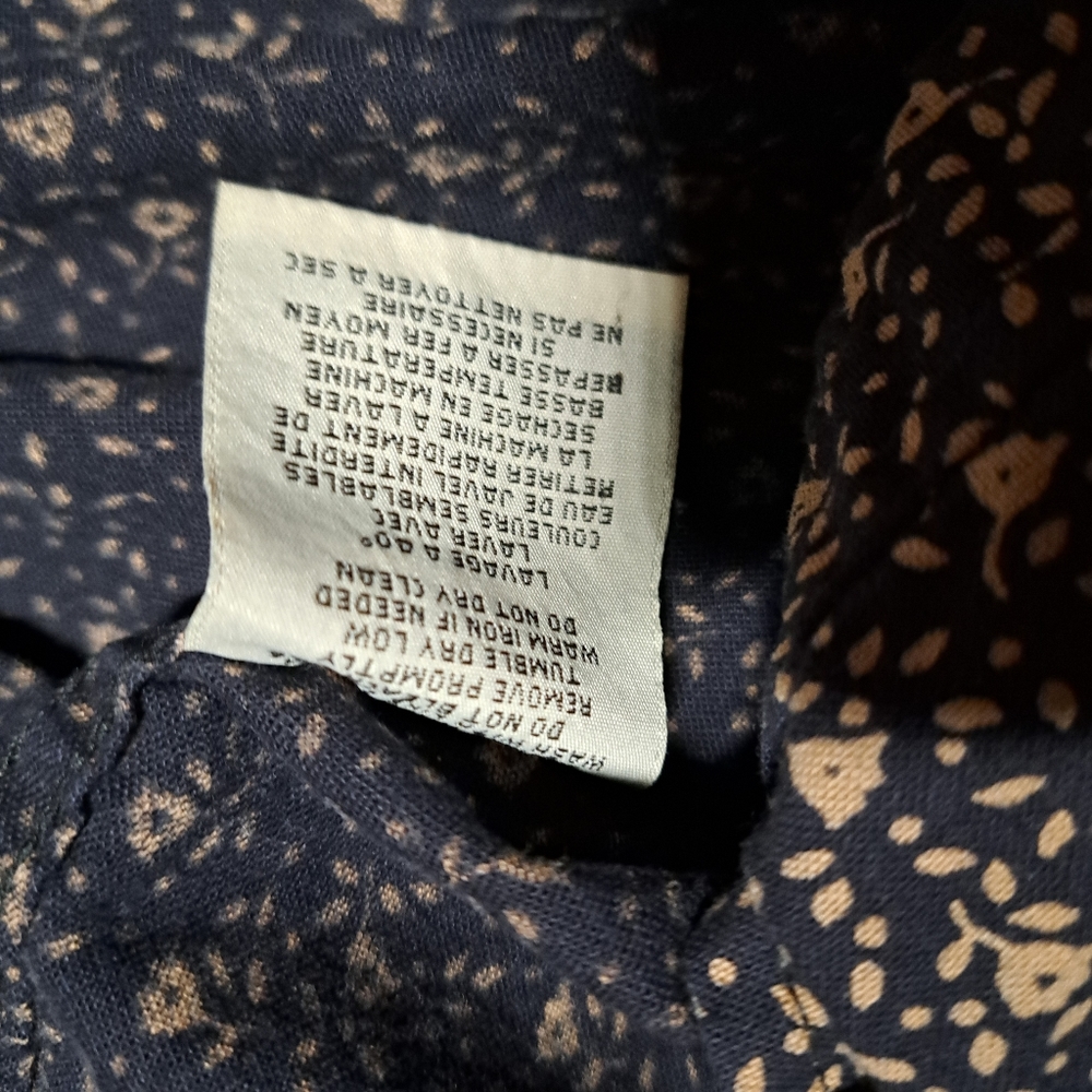 Denim & Supply Ralph Lauren Men's Button Down Shirt Floral AOP Navy Size Large - Picture 6 of 7